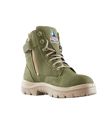 512761 Steel Blue Ladies Zip Sth Cross Bump Cap Boot-khaki-4