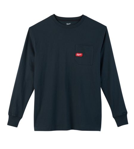 Milwaukee   "heavy Duty Pocket Tee Long Sleeve Blue  