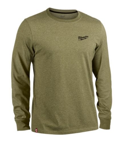 Milwaukee   "hybrid Work Tee Long Sleeve Green  