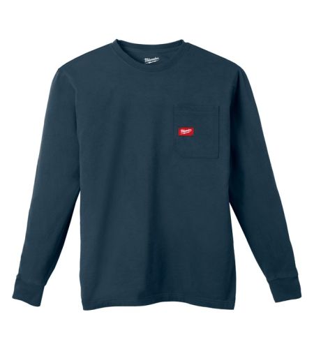 Milwaukee   "gridiron Pocket Tee Long Sleeve Blue  