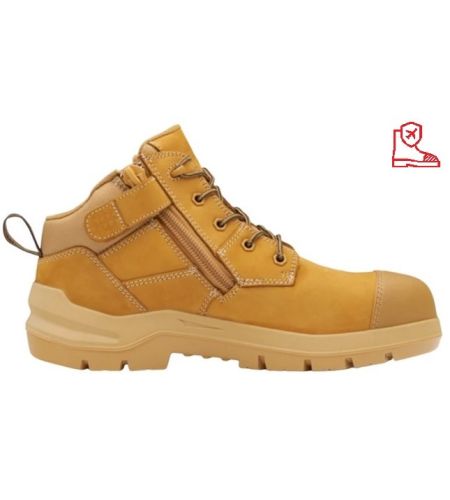 Blundstone 7540 Durafit Wheat Nubuck Anti-static 115mm Zip Side Safety Boot