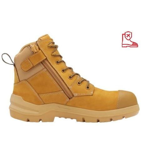 Blundstone 7560 Durafit Wheat Anti-static Nubuck 150mm Zip Side Safety Boot