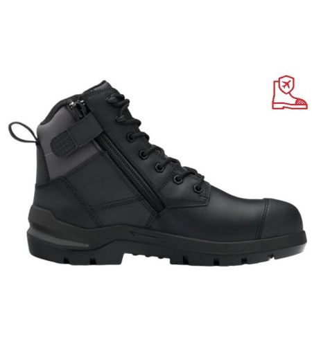 Blundstone 7561 Durafit Black Anti-static Leather 150mm Zip Side Safety Boot
