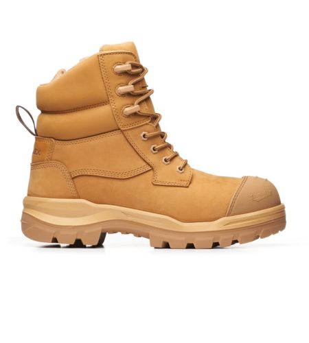 8560 Blundstone Rotoflex Wheat Water-resistant Nubuck 150mm Zip Side Safety Boot