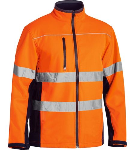 BISLEY Hi-vis Stretch Bonded Fleece Jacket With Tape