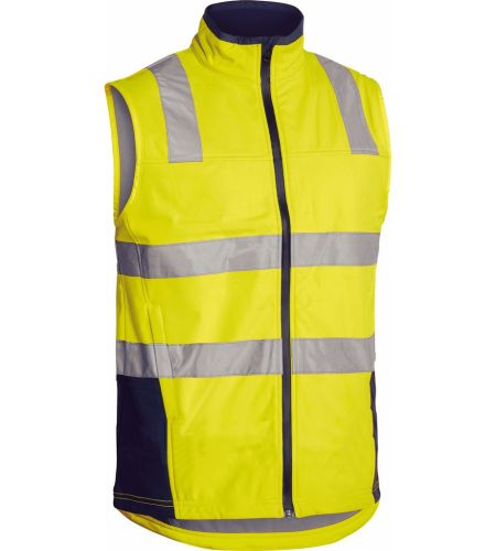 BISLEY Hi-vis Stretch Bonded Fleece Vest With Tape