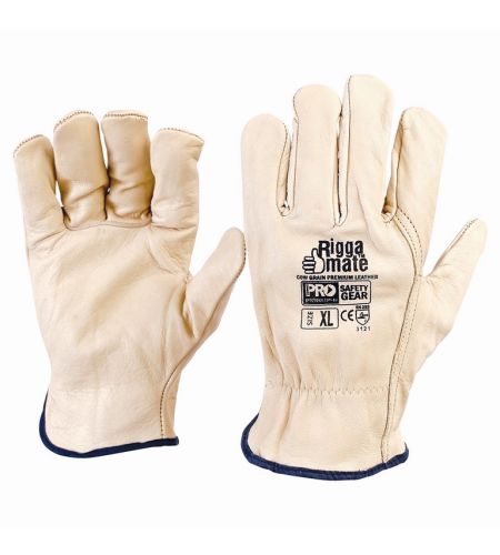 Riggamate Beige Premium Cow Grain Gloves