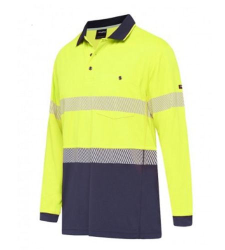 K54215 Workcool Hi-vis Polo L/s Shirt With Segmented Tape