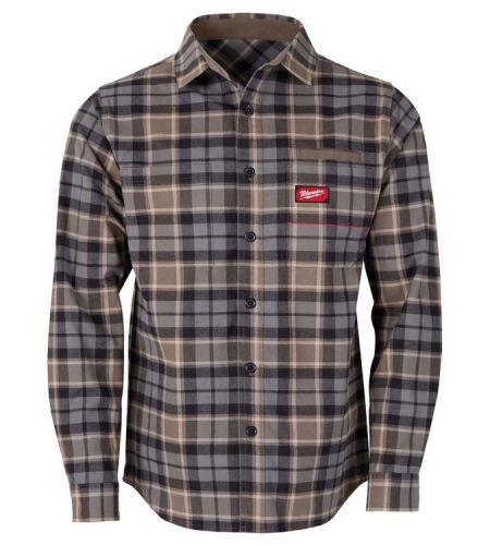 Milwaukee   "gridiron Flannel Shirt Grey  
