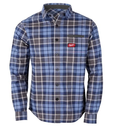 Milwaukee   "gridiron Flannel Shirt Blue  