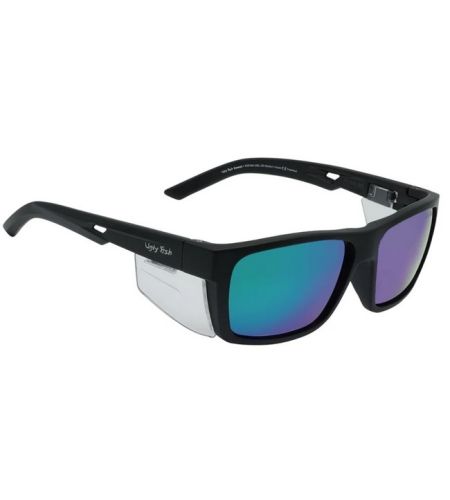 Comet Rsp484 Mbl.gr - Matt Black Frame, Green Revo Polarised Lens - Safety Sunglass