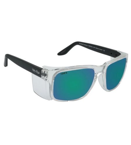 Freestone Rsp602 C.gr - Clear Frame, Green Revo Polarised Lens - Safety Sunglass