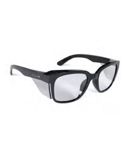 Stks 410 - Clear Pc Lens - Platinum (asaf) - Black Gloss Pc Temples/frame